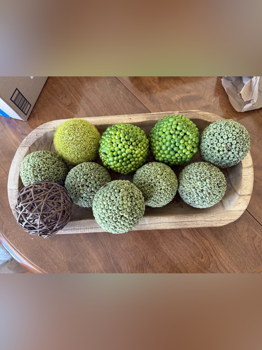 Decorative Green Assorted Bowl Filler Spheres - Home Accents